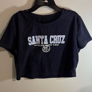 Santa Cruz Navy Blue Crop Top